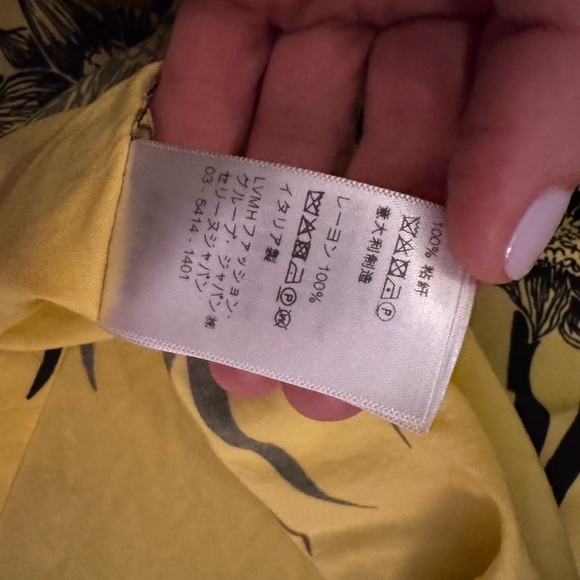 Celine Yellow and Black Floral Men's Shirt - Picture 9 of 9